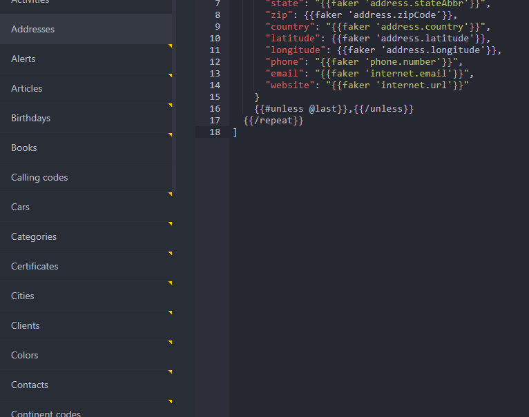 select generate from template in the route creation menu to create a AI-generated mock API endpoint