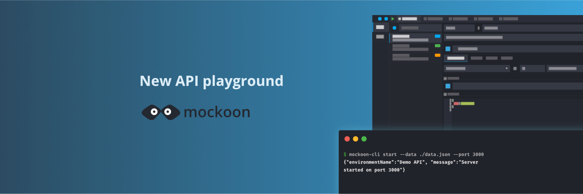 mockoon logo with application screenshot