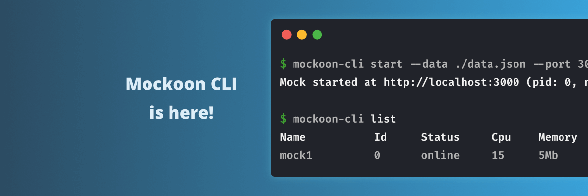 Mockoon CLI screenshot