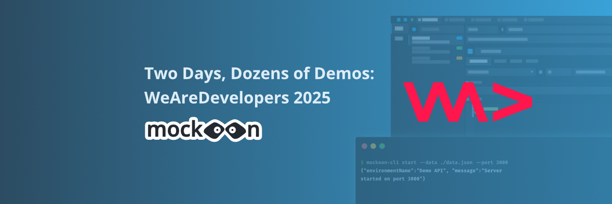 Mockoon and WeAreDevelopers logos