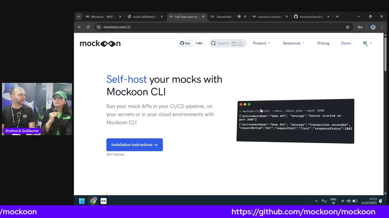 screenshot of the youtube livestream video