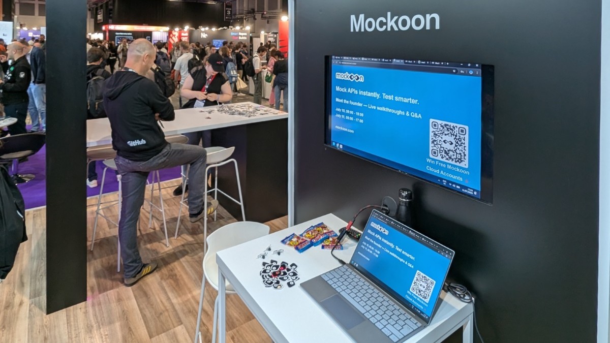 view of Mockoon at the GitHub booth