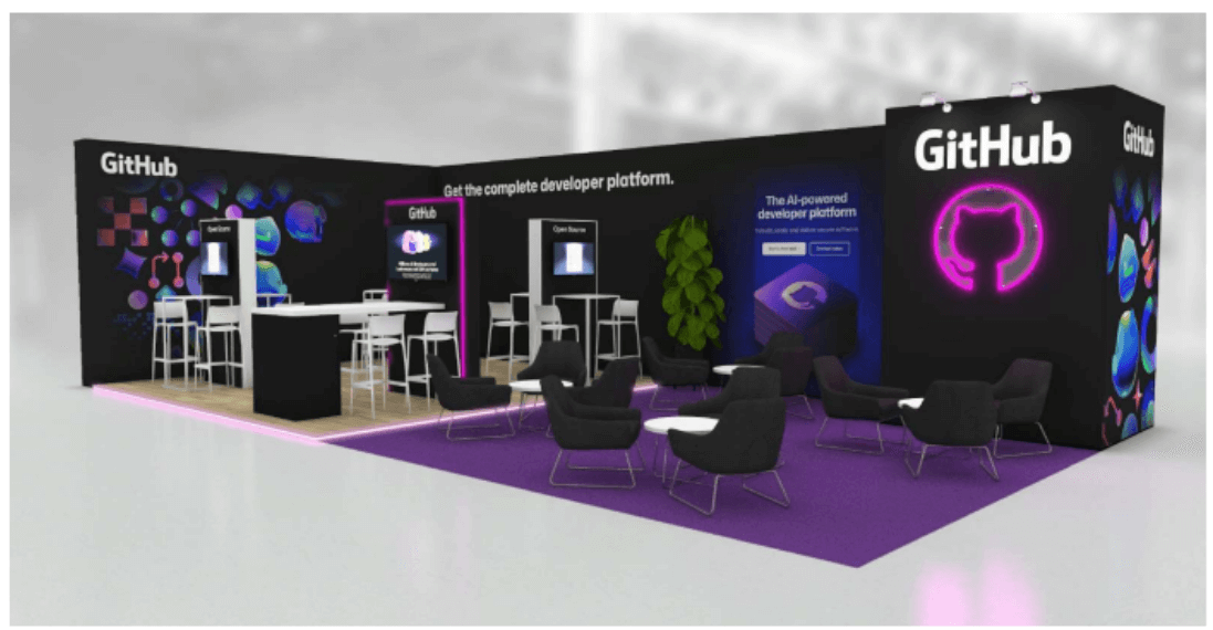 3d view of GitHub booth