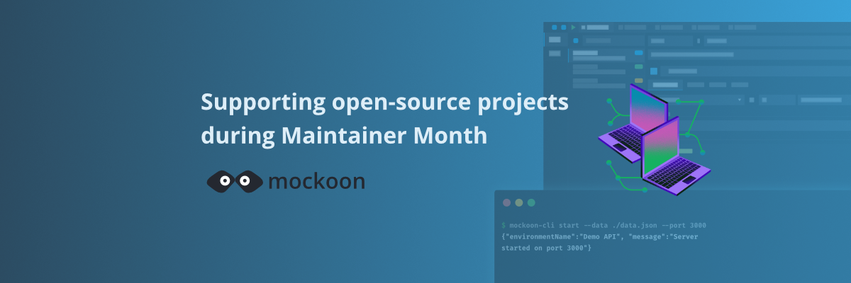 Mockoon logo with connected computers