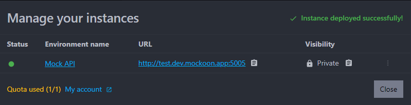 Mockoon Cloud deployments