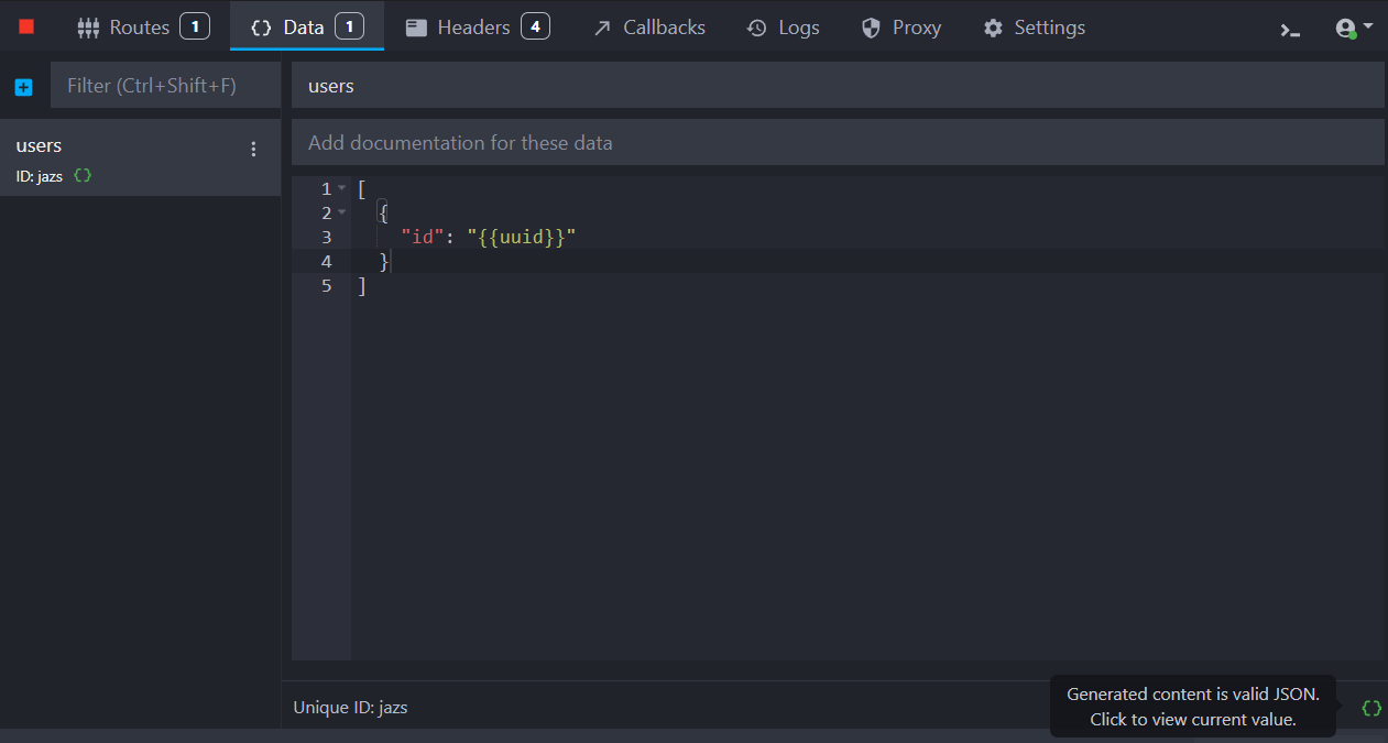 data bucket state indicator