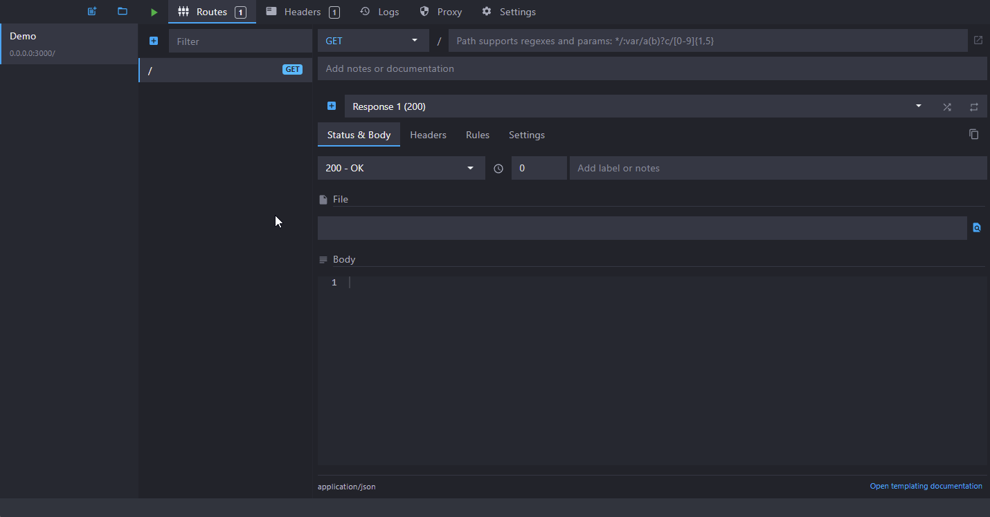 API mocking with Mockoon