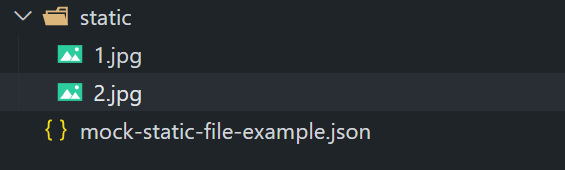 list of two image files in a folder named static
