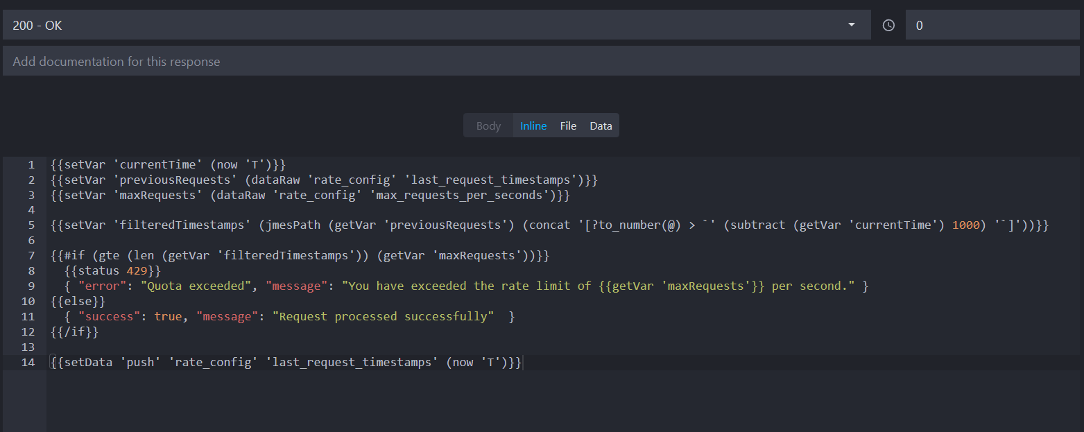 view of the above template in the user interface