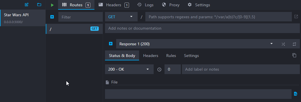 Recording of enabling proxy mode