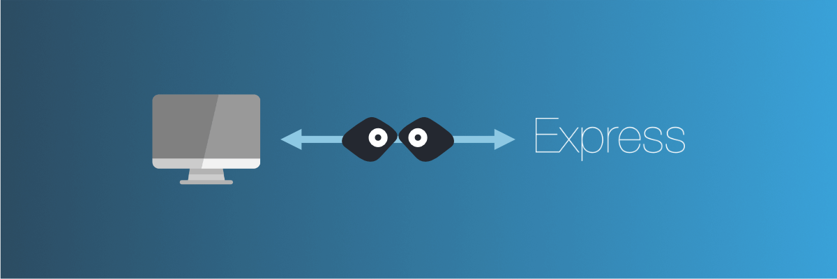 ExpressJS logo side by side with Mockoon